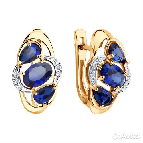 Серьги sokolov из золота, 725867