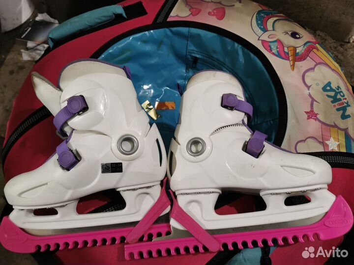 Коньки фигурные детские раздвижные 32-34
