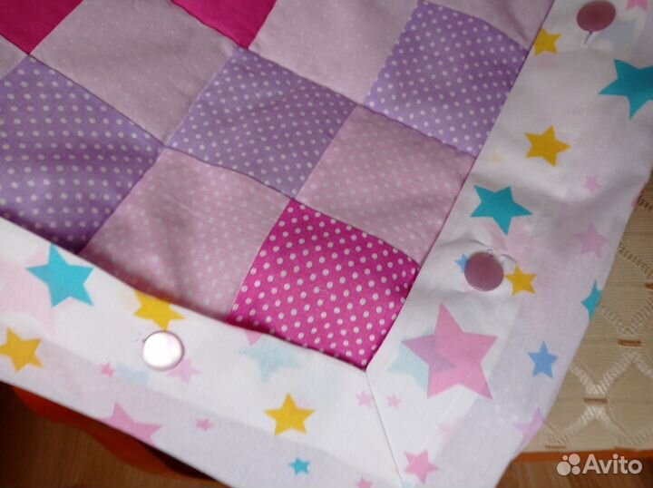 Детское лоскутное одеяло с пододеяльником, новое