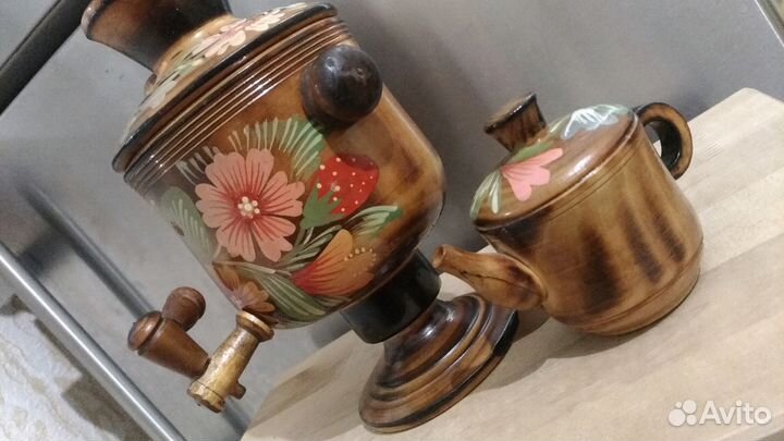 Самовар с чайничком. Декор