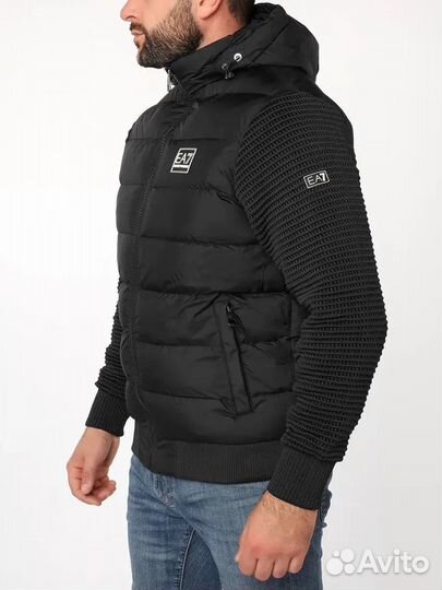 Куртка EA7 с вязаными рукавами