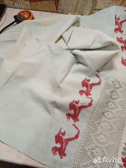 Старинные платки, рушник ручной работы, покрывло