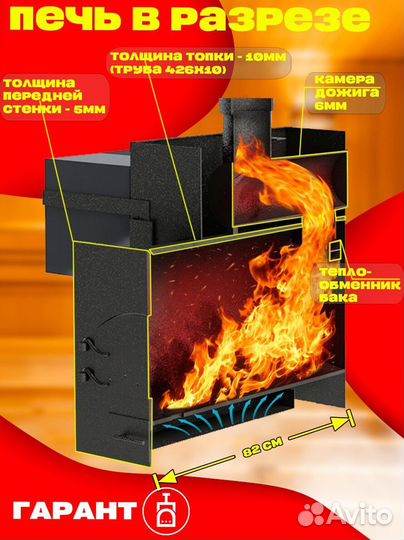 Печь для бани с доставкой толщина 10мм