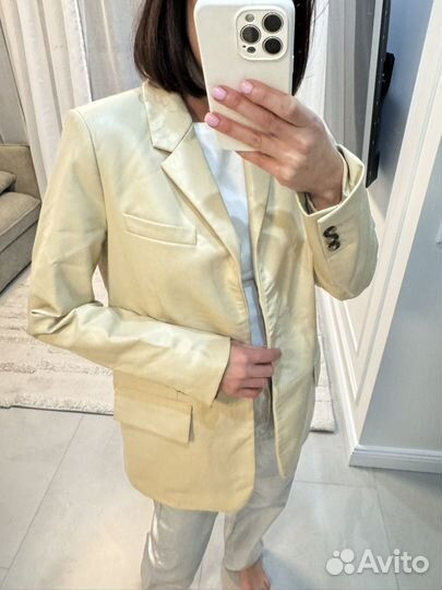 Пиждак куртка искуственная кожа zara