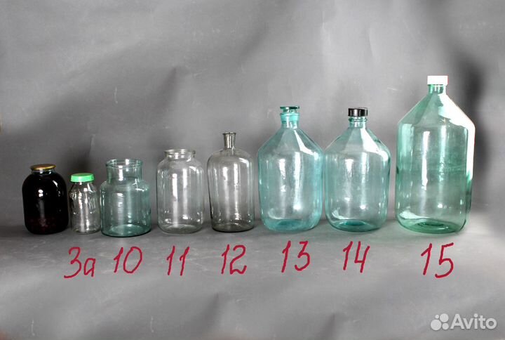 Большие банки и бутыли ретро СССР