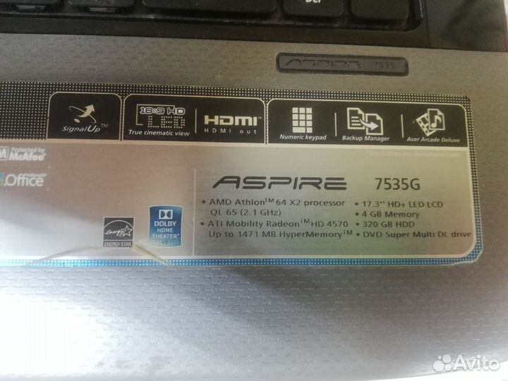 Acer Aspire 7535G-разбор