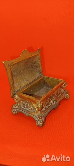 Старинный бронзовый ларец,шкатулка,Россия 19век