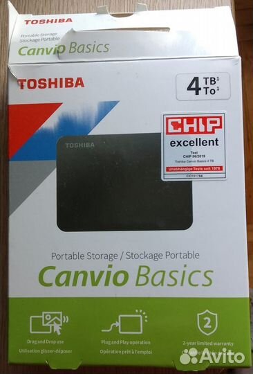 Внешний жёсткий диск toshiba 4Tb