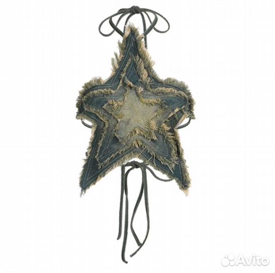 Джинсовый топ y2k