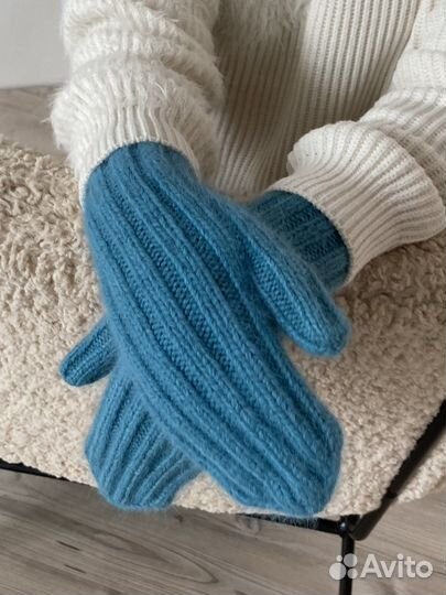 Шапка с варежками