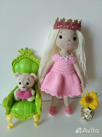 Вязаные куклы ручной работы 26-28 см