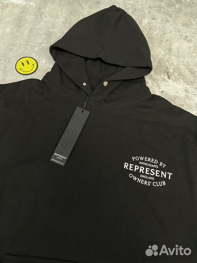 Худи Represent Owners Club black white новая