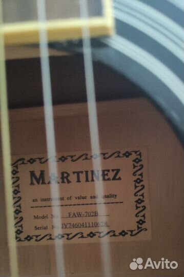 Акустическая гитара martinez faw 702B