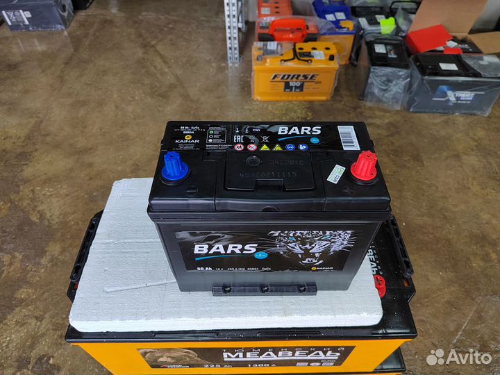 Аккумулятор Барс (Bars) Азия 50 Ач 450 А обр