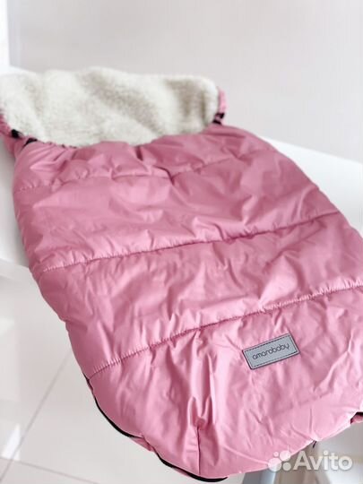 Комбинезон+конверт в коляску розовый