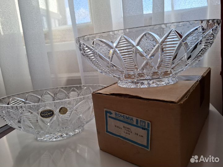 Новая хрустальная ваза-ладья, Чехословакия