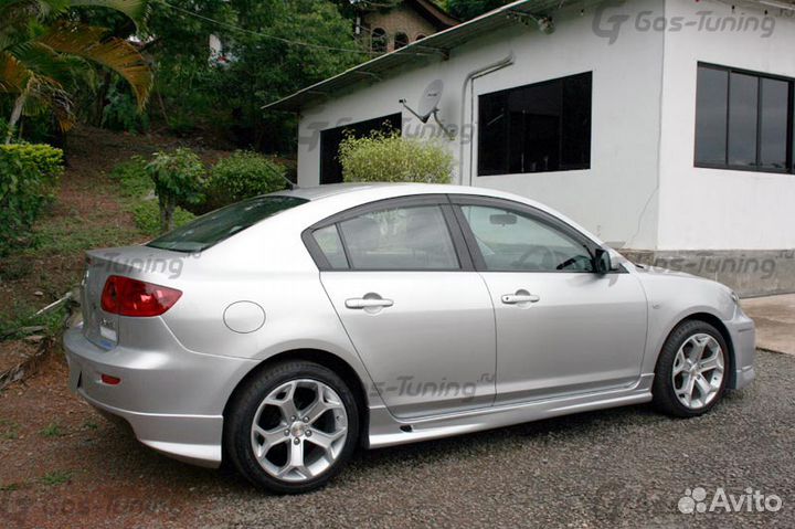 Обвес передний задний бампера на Мазда 3 BK Седан