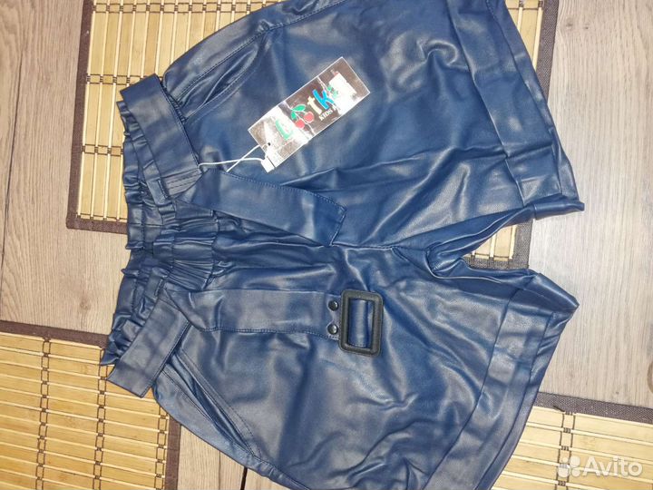 Шорты из экокожи