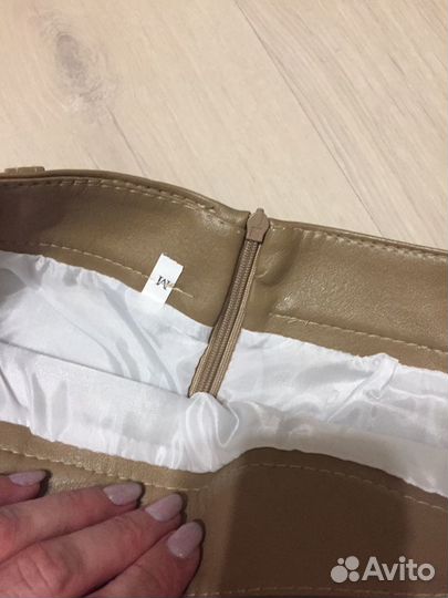 Юбка кожаная