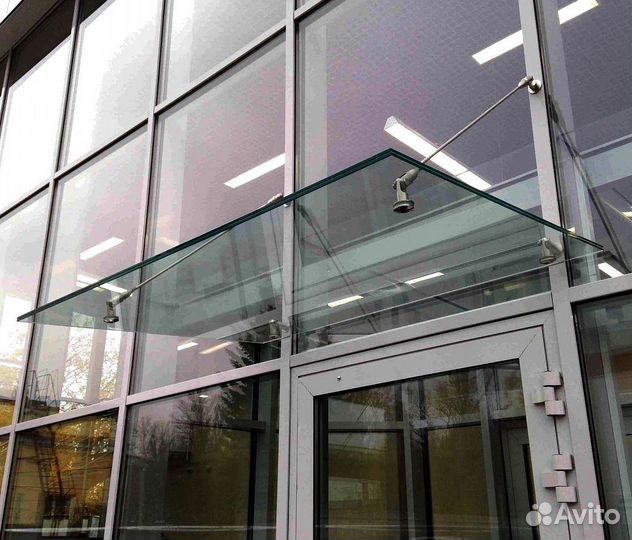 Козырек из стекла