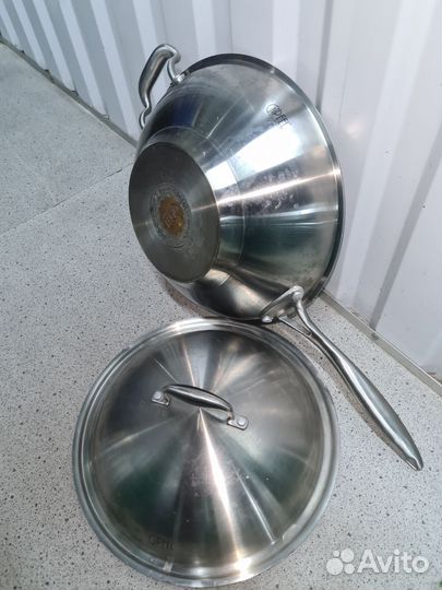 Сковорода-вок из нержавейки Gipfel 32 см/5,2 л