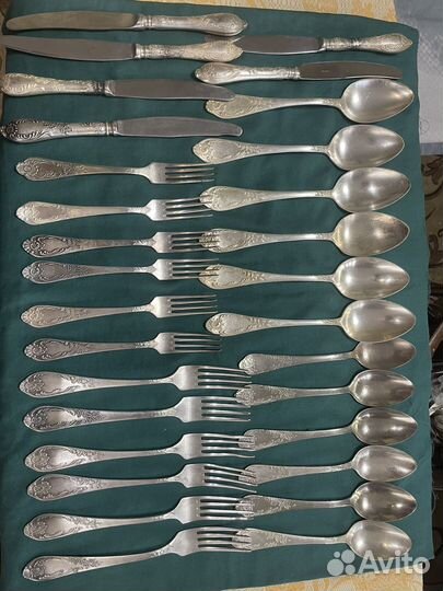 Набор столовых приборов мельхиор СССР