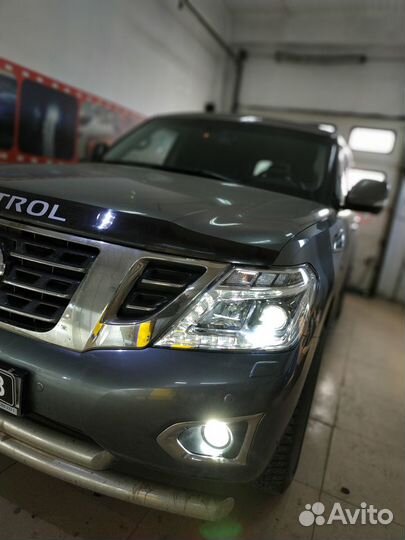 Nissan Patrol замена штатных линз на светодиодные