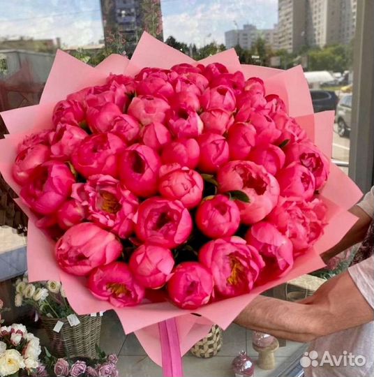Пионы Букет пионов Доставка цветов