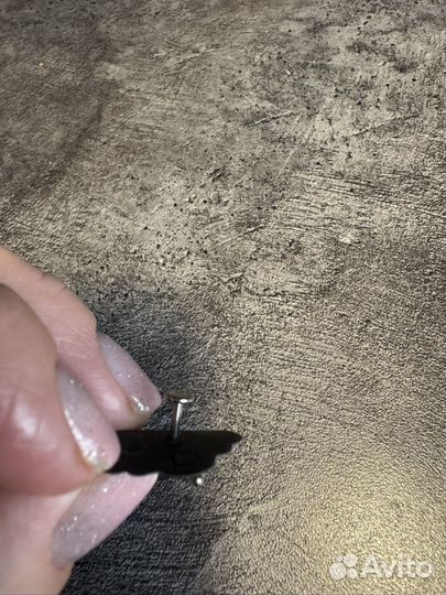 Лабрет накрутка пирсинг титан