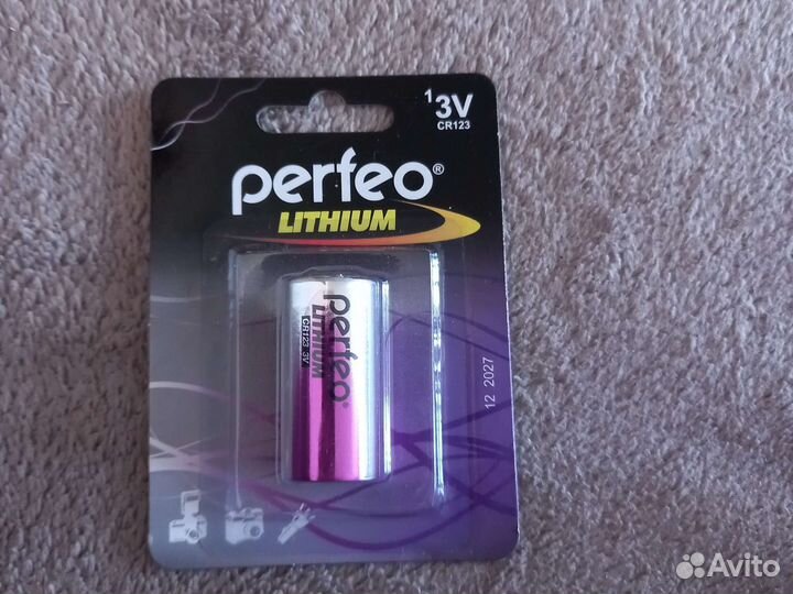 Батарейки Perfeo CR123 литиевые 3V