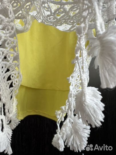 Италия летняя блуза майка с кружевом, р. S(42)