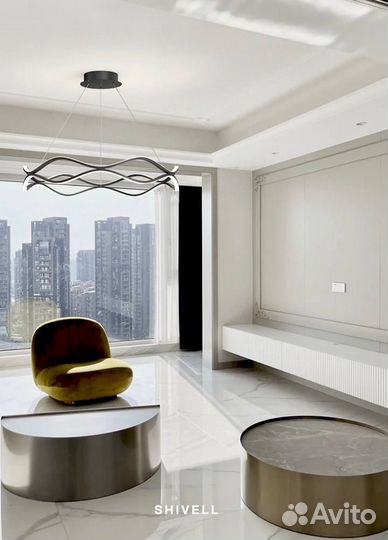 Круглая светодиодная люстра дизайнерская