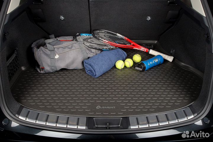 Коврик в багажник подходит для VW Polo 2010-2020, сед. 1 шт. (полиуретан) / Фольксваген Поло