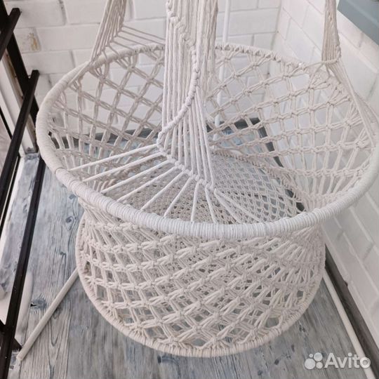 Круглая люлька для новорожденных макраме d75 см