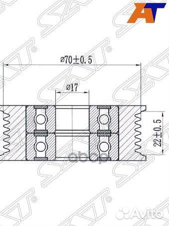 Ролик приводного ремня обводной mazda 3/6/atenz