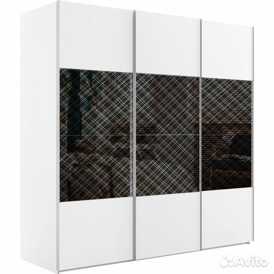 Шкаф-купе Эста 3-х дверный Комби (6 лдсп / 6 Черны