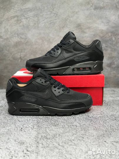 Кроссовки Nike Air Max 90 черные арт:350