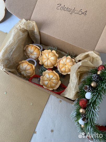 Бантики новогодние мандаринки