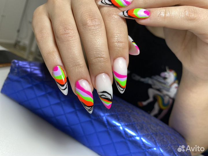 Маникюр Гель лак,педикюр(smart),наращивание