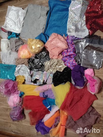 Куски ткани, ткань для шитья, творчества, красивая