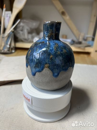 Керамическая ваза ручной работы