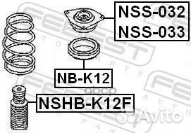 Подшипник опоры переднего амортизатора nissan Q