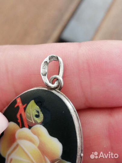 Кулон локет антикварный серебро 84 проба бронь