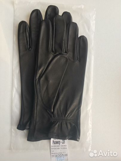 Мужские кожаные перчатки лётные без подкладки