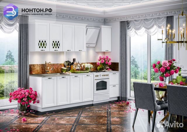 Кухня Милано №1 2.0 м белый