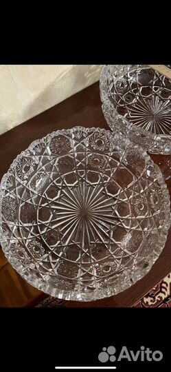 Вазы хрустальные СССР большие 4 шт