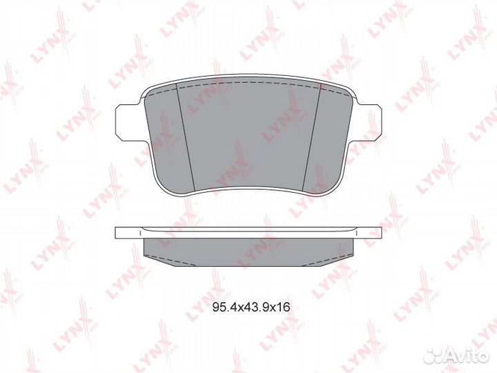 Колодки тормозные задние mercedes-benz Citan 1.5D 12 renault Kangoo 1.5D-1.6 08