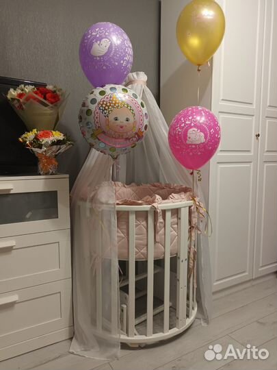 Детская круглая кроватка б/у