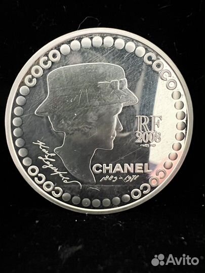 Монета 5 евро Coco Chanel