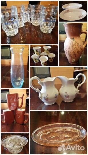 Посуда из стекла и керамики СССР